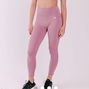 NWOT Adidas Optime Stash Pocket High Waisted 7/8 Leggings in Dusty Rose Size M